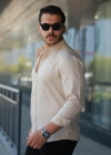 Erkek Uzun Kollu Regular ofya Keten Gömlek