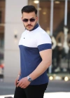 Erkek Yakalı çift Renk Kısa Kollu Tshirt