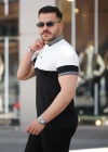 Erkek Yakalı çift Renk Kısa Kollu Tshirt