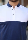 Erkek Yakalı çift Renk Kısa Kollu Tshirt