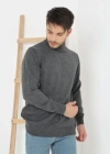 Erkek Yarım Balıkçı Yaka Triko Kazak  Füme