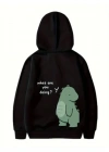 evgililer Günü Baskılı Oversize Kapüşonlu weatshirt Hoodie  iyah