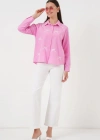Fiyonk Detay Gömlek 20311  Pembe