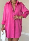 Fuşya Çıtçıtlı aten Gömlek
