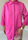 Fuşya Çıtçıtlı aten Gömlek