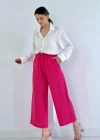 Fuşya Keten Pantolon