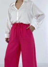 Fuşya Keten Pantolon