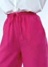 Fuşya Keten Pantolon