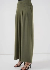 Geniş Paça Pileli Pantolon 6718  Haki