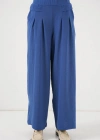 Geniş Paça Pileli Pantolon 6718  İndigo