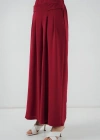 Geniş Paça Pileli Pantolon 6718  Kırmızı