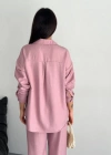 Gömlek Pantolon Ikili Takım  Toz Pembe