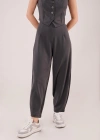 Havuç Kesim Gri Pantolon