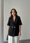 iyah Kısa Kollu Blazer Ceket