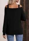 Kadın Askılı Iki Omuzu Açık Salaş Yün Viskon Bluz