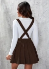 Kadın Askılı Sırttan çapraz Detaylı Kısa Kiloş Kadife Mini Elbise