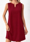 Kadın Askılı V Yakalı Mini Ithal Krep Elbise