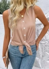 Kadın Askılı V Yakalı önden Düğmeli Bağlama Detaylı Viskon Bluz