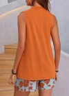 Kadın Askılı V Yakalı Sandy Bluz Ve Desenli Short Ikili Takım