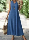Kadın Askılı V Yakalı Uzun Elbise