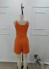Kadın Askılı Yuvarlak Yakalı Burgu Krop Ve Bluz Short Ikili Takım