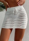 Kadın Bağcıklı Mini Triko Etek