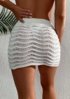 Kadın Bağcıklı Mini Triko Etek