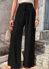 Kadın Beli Lastikli Bol Paça Bürümcük Pantolon