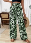 Kadın Beli Lastikli Leopar Desen Süprem Pantolon
