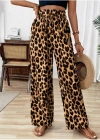Kadın Beli Lastikli Leopar Desen Süprem Pantolon