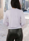 Kadın Beyaz Kruvaze Yaka Sandy Bluz