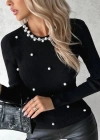 Kadın Bisiklet Yaka Inci Detaykaşkorse Bluz