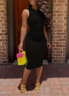 Kadın Bodycon Midi Boy Dalgıç Elbise