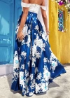 Kadın çiçek Baskılı axi Boy Süprem Etek