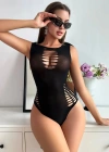 Kadın Göğüs, Sırt Ve Bel Yanları Lazer Kesik Detayviskon Kumaş çıtçıtlı Bodysuit