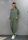 Kadın Iki Iplik Viskon Pamuk Kumaş Arma Detaylı Ikili Takım