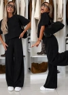 Kadın Kısa Kollu Bisiklet Yakalı Modal Bluz Ve Pantolon Ikili Takım