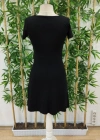 Kadın Kısa Kollu Derin Büzgülü V Yakalı Viskon Elbise