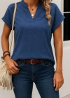 Kadın Kısa Kollu Hakim Yaka Sofya Bluz