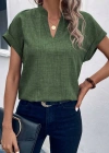 Kadın Kısa Kollu Hakim Yaka Sofya Bluz