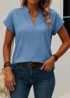 Kadın Kısa Kollu Hakim Yaka Sofya Bluz