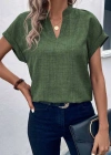 Kadın Kısa Kollu Hakim Yaka Sofya Bluz