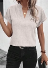 Kadın Kısa Kollu Hakim Yaka Sofya Bluz