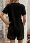 Kadın Kısa Kollu V Yakalı Bluz Ve Short Ikili Takım