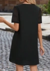 Kadın Kısa Kollu V Yakalı Kısa Janjan Krep Elbise