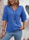 Kadın Kısa Kollu V Yakalı Viskon Bluz