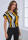 Kadın Kısa Yarasa Kol Bisiklet Yaka Süprem Bluz