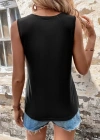 Kadın Kolsuz Bisiklet Yaka Dantel Detaylı Viskon Bluz