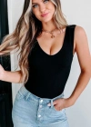 Kadın Kolsuz V Yaka Triko Bluz
