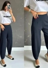 Kadın Krep Kumaş Balon Pantolon